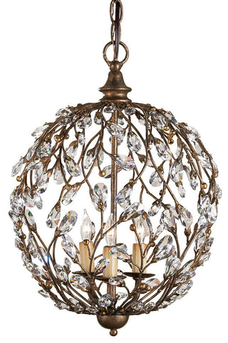 Currey and Company - 9652 - Three Light Chandelier - Crystal Bud - Cupertino