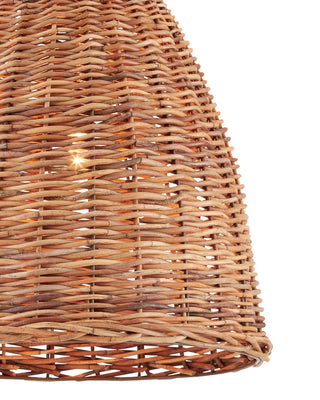 Basket One Light Pendant in Natural/Washed Driftwood