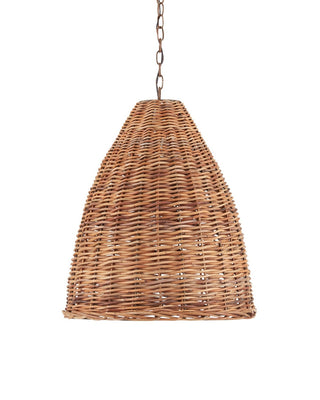Basket One Light Pendant in Natural/Washed Driftwood