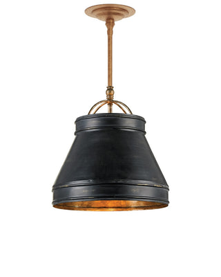 Lumley One Light Pendant in French Black/Pyrite Bronze