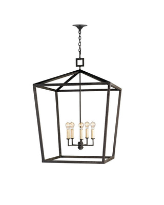 Denison Four Light Lantern in Molé Black