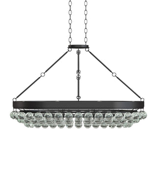 Balthazar Six Light Chandelier in French Black/Clear