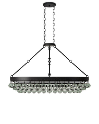 Balthazar Six Light Chandelier in French Black/Clear