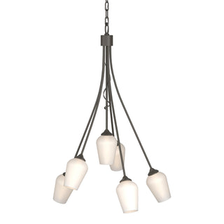 Hubbardton Forge - 103043-SKT-07-GG0303 - Flora 6 Arm Chandelier - Flora - Dark Smoke