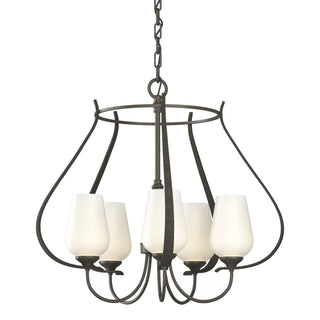 Hubbardton Forge - 103045-SKT-07-GG0303 - Flora 5 Arm Chandelier - Flora - Dark Smoke