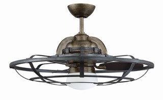 Alsace LED Fan D'Lier in Reclaimed Wood