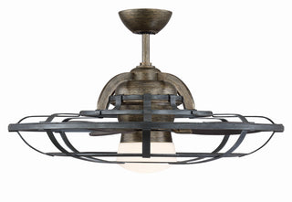 Alsace LED Fan D'Lier in Reclaimed Wood