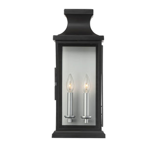 Brooke Two Light Wall Lantern in Black
