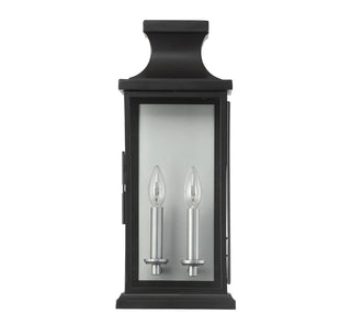 Brooke Two Light Wall Lantern in Black