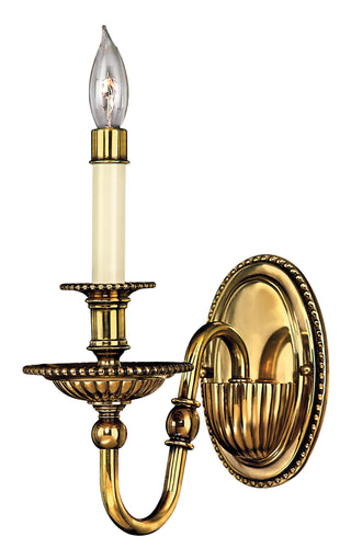 Cambridge Medium Single Light Sconce in Burnished Brass
