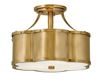 Chance Medium Semi-Flush Mount in Heritage Brass