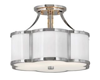 Chance Medium Semi-Flush Mount in Polished Nickel