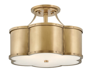 Chance Medium Semi-flush Mount in Heritage Brass