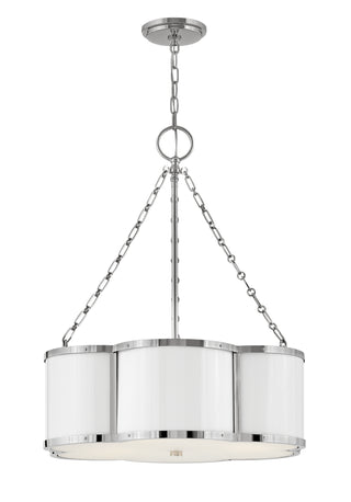Chance Small Drum Chandelier in Polished Nickel
