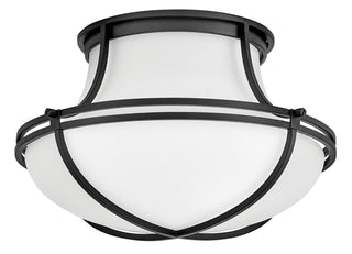 Saddler Medium Flush Mount in Black