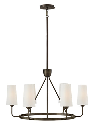 Lewis Medium Single Tier Chandelier in Black Oxide
