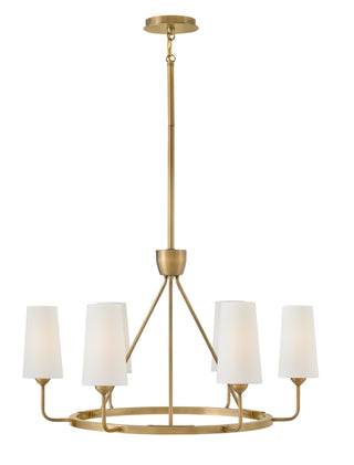 Lewis Medium Single Tier Chandelier in Heritage Brass