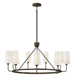 Lewis Large Single Tier Chandelier in Black Oxide