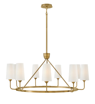 Lewis Large Single Tier Chandelier in Heritage Brass