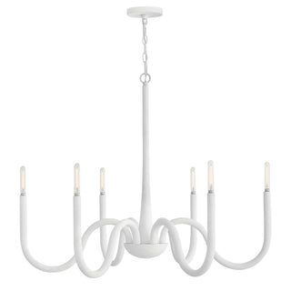 Maris Large Chandelier in Textured Plaster