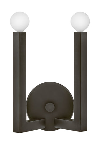 Ezra Medium Two Light Sconce in Black Oxide