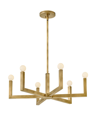 Ezra Medium Single Tier Chandelier in Heritage Brass
