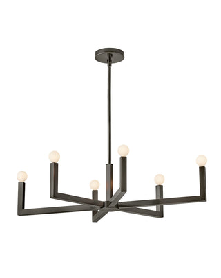 Ezra Small Six Light Linear in Black Oxide