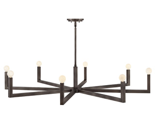 Ezra Large Single Tier Chandelier in Black Oxide