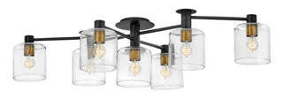 Axel Large Adjustable Semi-flush Mount in Black