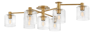 Axel Large Adjustable Semi-flush Mount in Heritage Brass