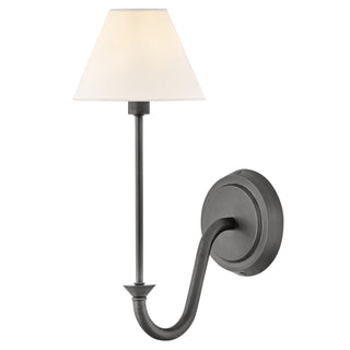 Greta Medium Single Light Sconce in Blackened Brass