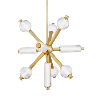ATOM Chandelier In Vintage Brass Finish
