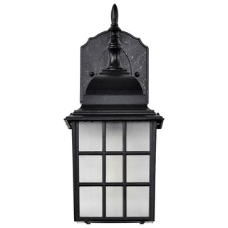 Adams One Light Wall Lantern in Textured Black