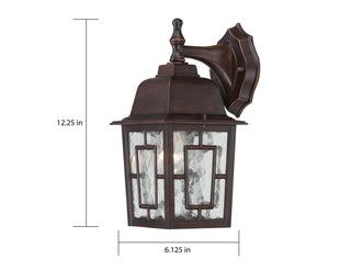 Banyan One Light Wall Lantern in Rustic Bronze