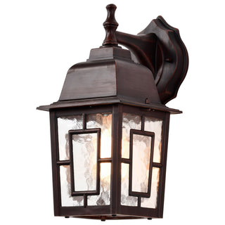 Banyan One Light Wall Lantern in Rustic Bronze