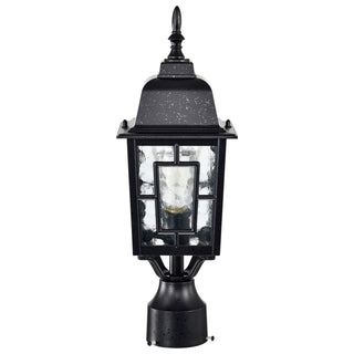 Banyan One Light Post Lantern in Textured Black