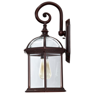 Boxwood One Light Wall Lantern in Rustic Bronze