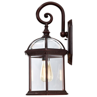 Boxwood One Light Wall Lantern in Rustic Bronze