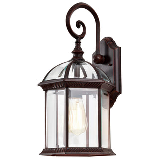 Boxwood One Light Wall Lantern in Rustic Bronze
