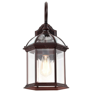 Boxwood One Light Wall Lantern in Rustic Bronze