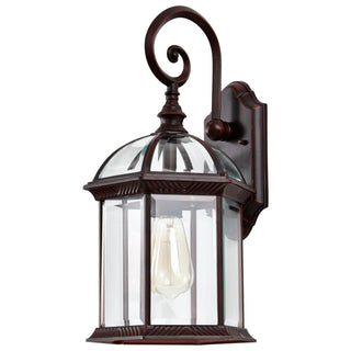 Boxwood One Light Wall Lantern in Rustic Bronze