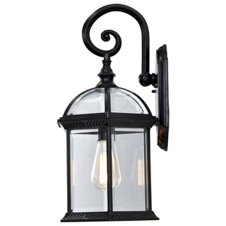 Boxwood One Light Wall Lantern in Textured Black