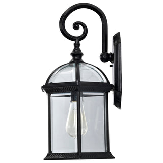 Boxwood One Light Wall Lantern in Textured Black