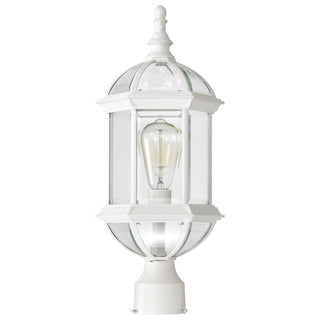 Boxwood One Light Post Lantern in White