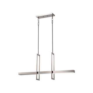 Frame LED Island Pendant in Brushed Nickel