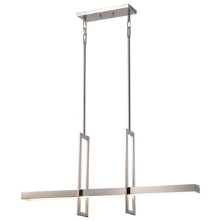 Frame LED Island Pendant in Brushed Nickel