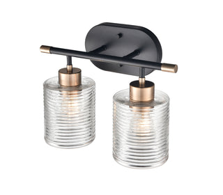 Renitta 2-Light Vanity Matte Black Modern Gold
