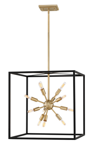 Aros Large Open Frame Pendant in Black
