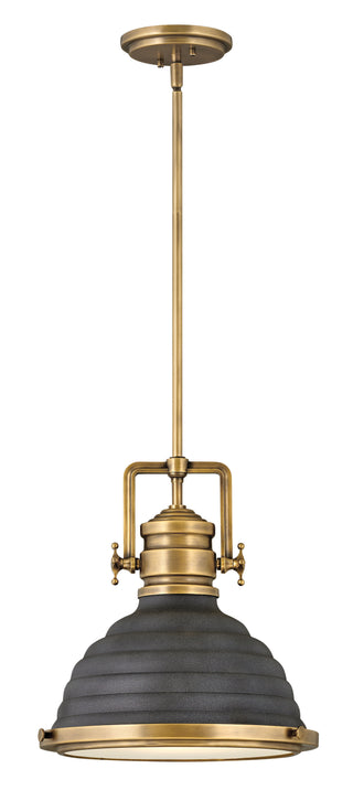 Keating Medium Pendant in Heritage Brass