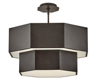 Facet Medium Convertible Chandelier in Black Oxide